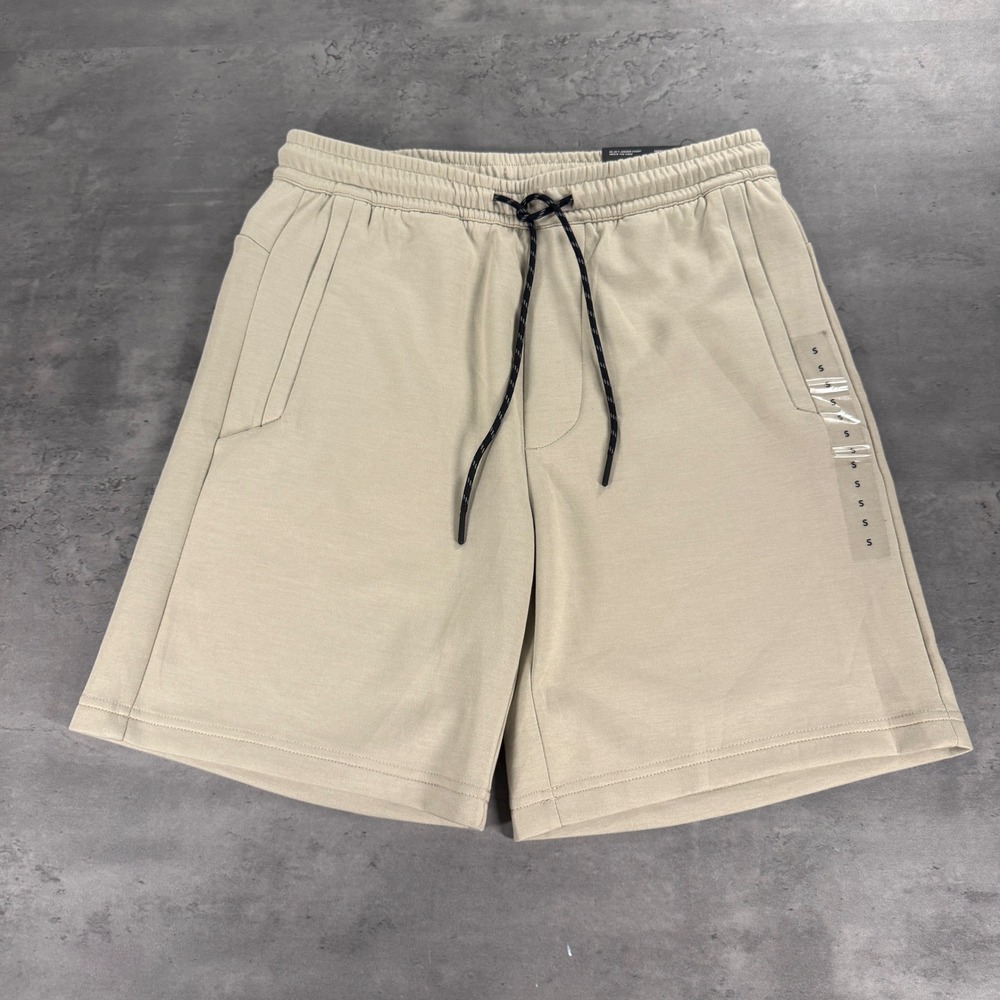American Eagle Jogger Shorts Mens S Khaki Tan Cream AE 24/7 Above Knee Stretch